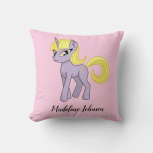 Persoonlijke Unicorn Meisje Worp Kussen