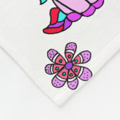 Persoonlijke Unicorn met Bow Paars Fleece Deken (Hoek)
