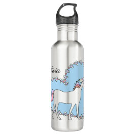 Persoonlijke Unicorn met hart Waterfles