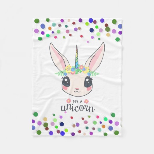 Persoonlijke Unicorn met Pony Fleece Deken (Voorkant)