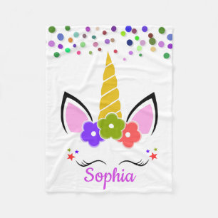 Persoonlijke Unicorn met Pony Fleece Deken