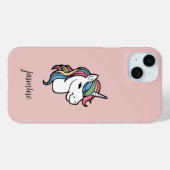 Persoonlijke Unicorn met regenboogmane Case-Mate iPhone Case (Achterkant (horizontaal))