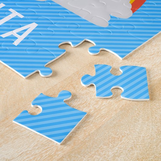 Persoonlijke Unicorn naam Puzzle Legpuzzel (Zijkant)