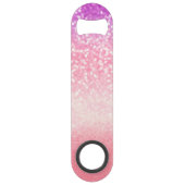 Persoonlijke Unicorn Ombre Glitter Bottle Opene Speed Flessenopener (Achterkant)