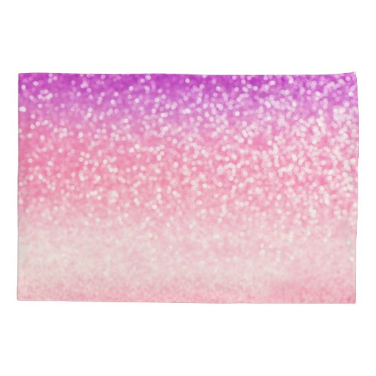 Persoonlijke Unicorn Ombre Glitter Pillow-Hoesjes Kussensloop (Achterkant-Links)