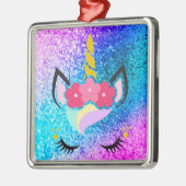 Persoonlijke Unicorn Ombre Glitter XMAS Ornament (Links)