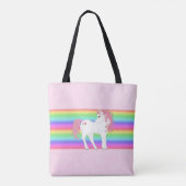 Persoonlijke Unicorn & Rainbows Canvas tas (Achterkant)