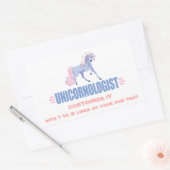 Persoonlijke Unicorn Rechthoekige Sticker (Envelop)