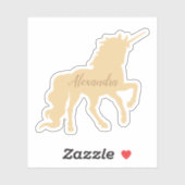 Persoonlijke Unicorn Sticker (Vel)