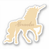 Persoonlijke Unicorn Sticker (Voorkant)