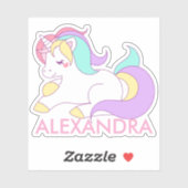 Persoonlijke Unicorn Sticker (Vel)