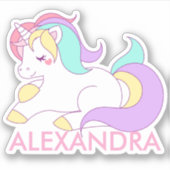 Persoonlijke Unicorn Sticker (Voorkant)