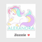 Persoonlijke Unicorn Sticker (Vel)
