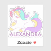 Persoonlijke Unicorn Sticker (Vel)