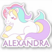 Persoonlijke Unicorn Sticker (Voorkant)