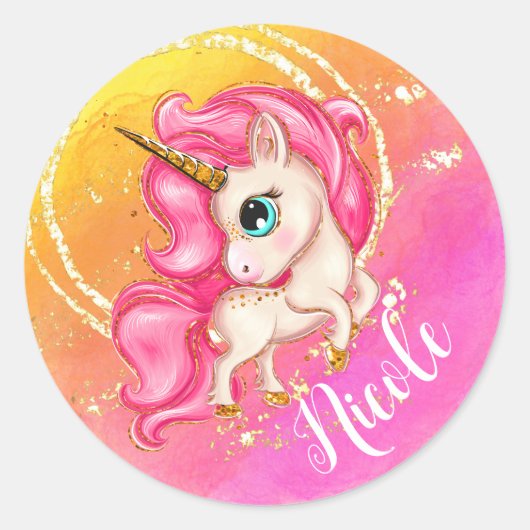 Persoonlijke Unicorn Stickers (Voorkant)