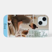 Persoonlijke unieke dochter foto collage  iPhone 15 case (Achterkant horizontaal)