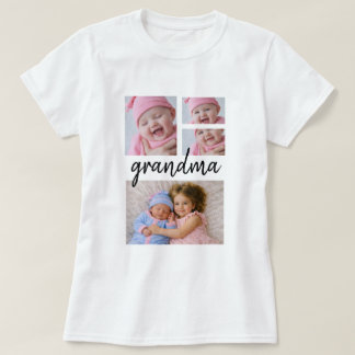 Persoonlijke unieke fotocollage t-shirt