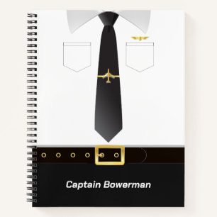 Persoonlijke uniform voor piloten notitieboek