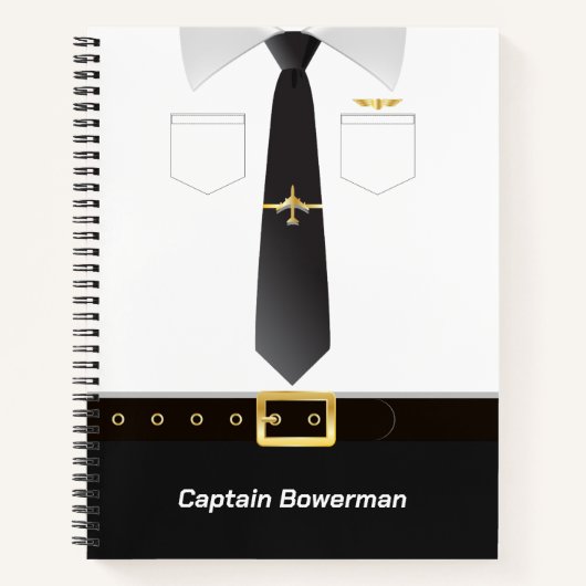 Persoonlijke uniform voor piloten notitieboek (Voorkant)