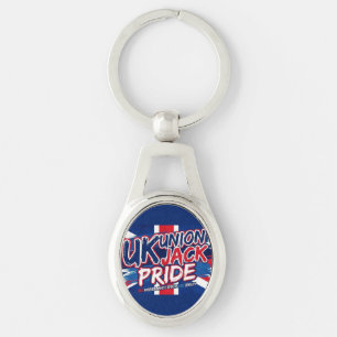 Persoonlijke Union Jack Britse Vlag Vintage Sleutelhanger