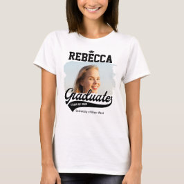 Persoonlijke Universiteit Afgestudeerde Foto Afstu T-shirt