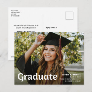 Persoonlijke Universiteit Afgestudeerde Foto Klas Aankondigingskaart