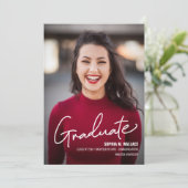 Persoonlijke Universiteit Afstuderen met Foto Anno Aankondiging (Staand voorkant)