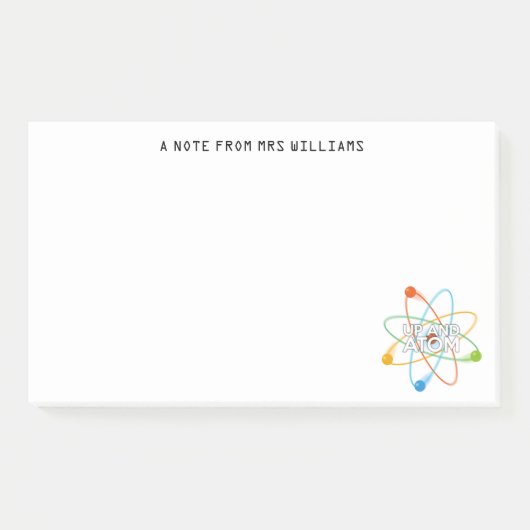 Persoonlijke UP AND ATOM Leuke Wetenschap Post-it® Notes (Voorkant)