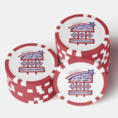 Persoonlijke USA 250 – Patriottische Retro Marquee Poker Chips (Opstapeling)