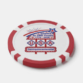 Persoonlijke USA 250 – Patriottische Retro Marquee Poker Chips (Enkel)