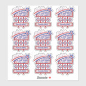 Persoonlijke USA 250 – Patriottische Retro Marquee Sticker (Vel)