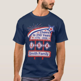 Persoonlijke USA 250–Patriottische Retro Marquee T-shirt