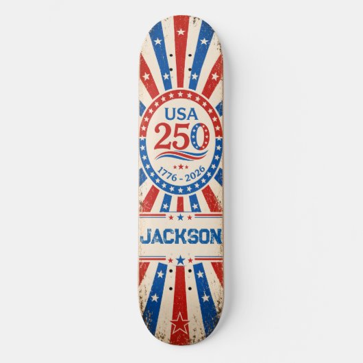 Persoonlijke USA America 250 Skateboard (Voorkant)