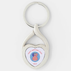 Persoonlijke USA-engel-verjaardagssleutelhanger 20 Sleutelhanger