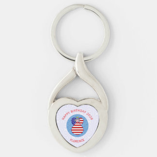 Persoonlijke USA-engel-verjaardagssleutelhanger 20 Sleutelhanger