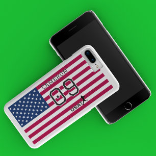 Persoonlijke USA Nationale Vlag Voetbal Grafisch Case-Mate iPhone Case