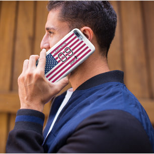 Persoonlijke USA Nationale Vlag Voetbal Grafisch Case-Mate iPhone Case