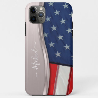 Persoonlijke USA-vlag nep rose goud metalen swirl Case-Mate iPhone Case