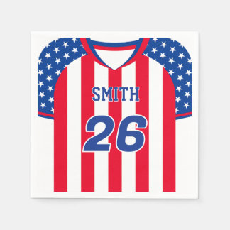 Persoonlijke USA Voetbal T-shirt servetten | Op ma