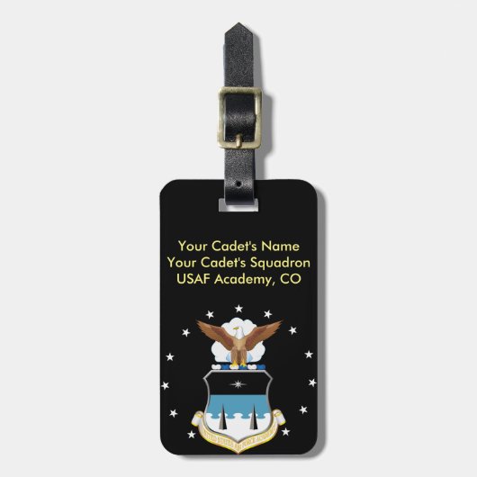 Persoonlijke USAFA bagagelabel (Voorkant verticaal)