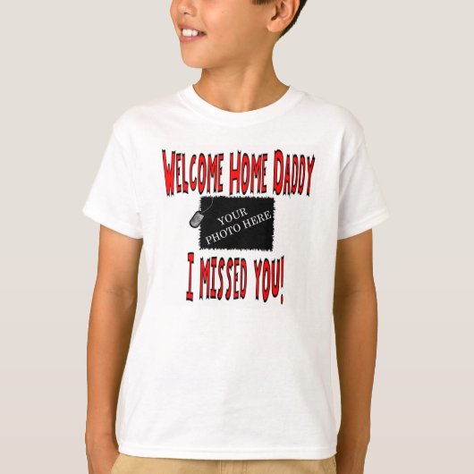 Persoonlijke USMC Welkom thuis papa T-shirt (Voorkant)