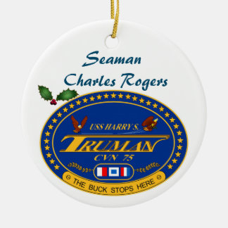 Persoonlijke USS Harry S Truman CVN 75 Keramisch Ornament