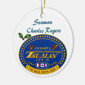 Persoonlijke USS Harry S Truman CVN 75 Keramisch Ornament (Links)
