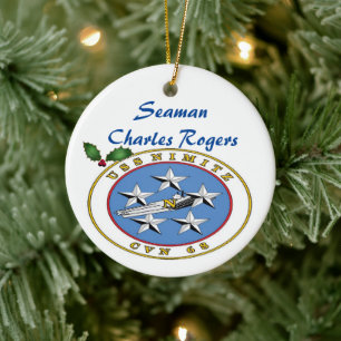 Persoonlijke USS Nimitz CVN 68 Keramisch Ornament