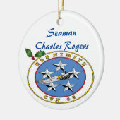 Persoonlijke USS Nimitz CVN 68 Keramisch Ornament (Links)