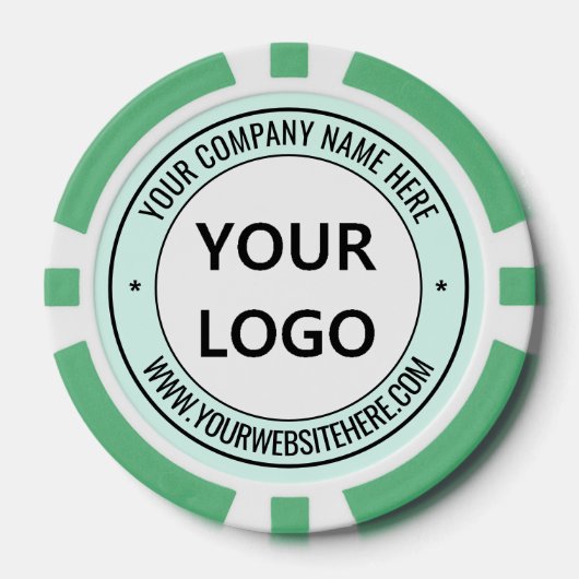 Persoonlijke Uw Logo Tekst Bedrijf Poker Chips (Voorkant)
