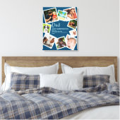 Persoonlijke vader Definitie 9 Foto Collage Blue Canvas Afdruk (Insitu (Slaapkamer))