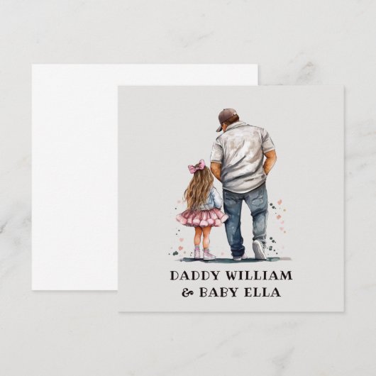 Persoonlijke vader en dochter (Voorkant / Achterkant)