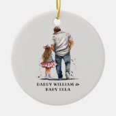 Persoonlijke vader en dochter keramisch ornament (Voorkant)